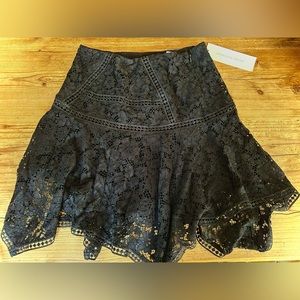 Veronica Beard Aura Black Asymmetrical Skirt